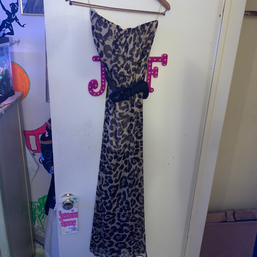 Long strapless dress